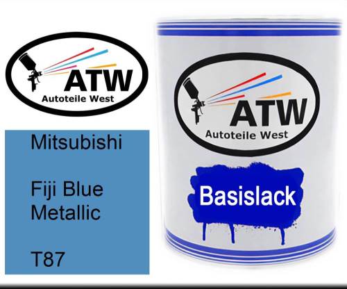 Mitsubishi, Fiji Blue Metallic, T87: 1L Lackdose, von ATW Autoteile West.